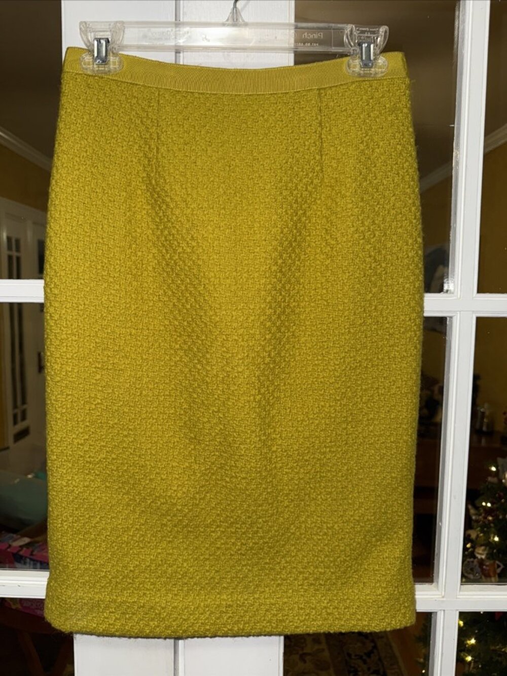 Boden Women's Mustard Wool Blend Pencil Skirt Size UK 6 US 2R Lined